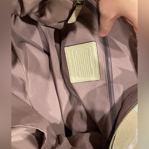 Coach Bag Tote Gold Shimmer Purse - Picture 5 of 7